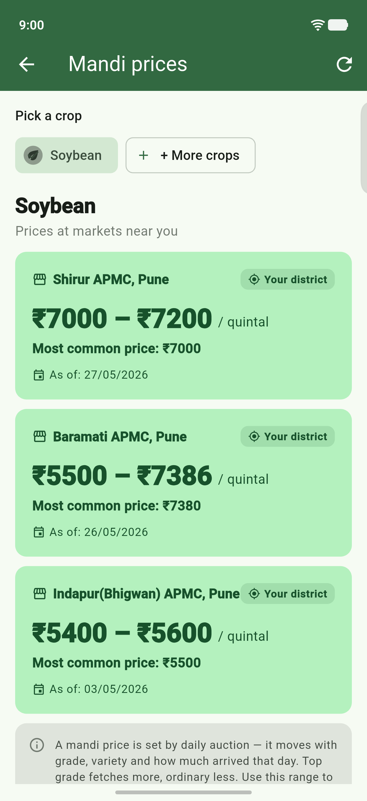 Live mandi prices near you